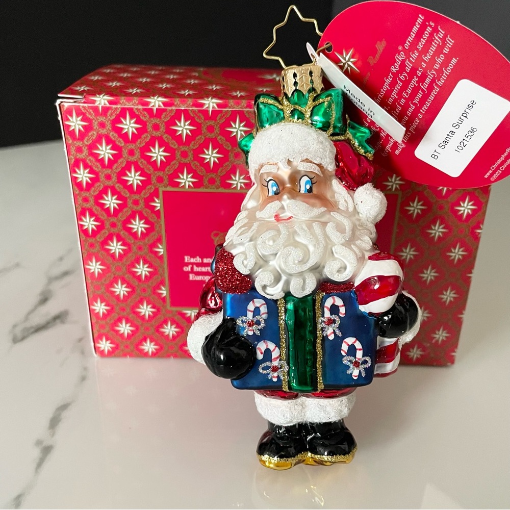 Santa's Surprise Ornament by Christopher Radko
